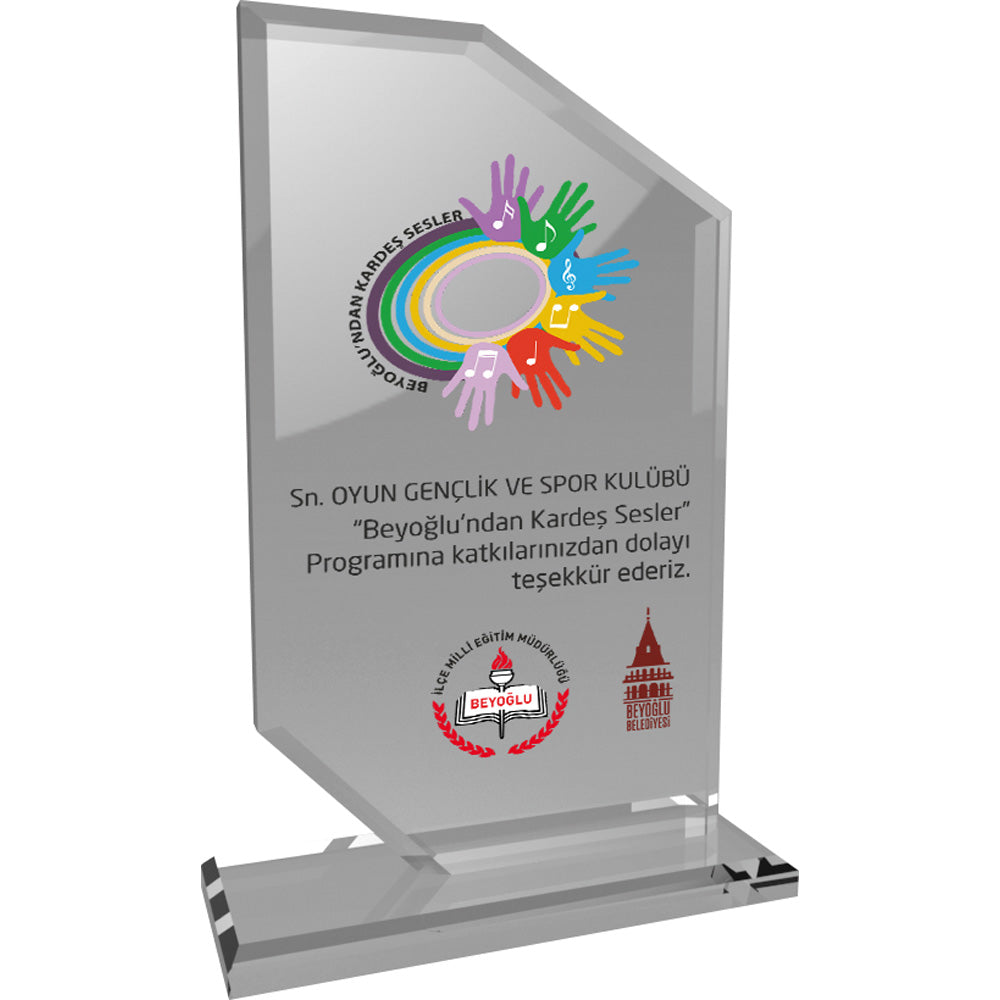 EKT-205 Kristal Plaket - Şeffaf