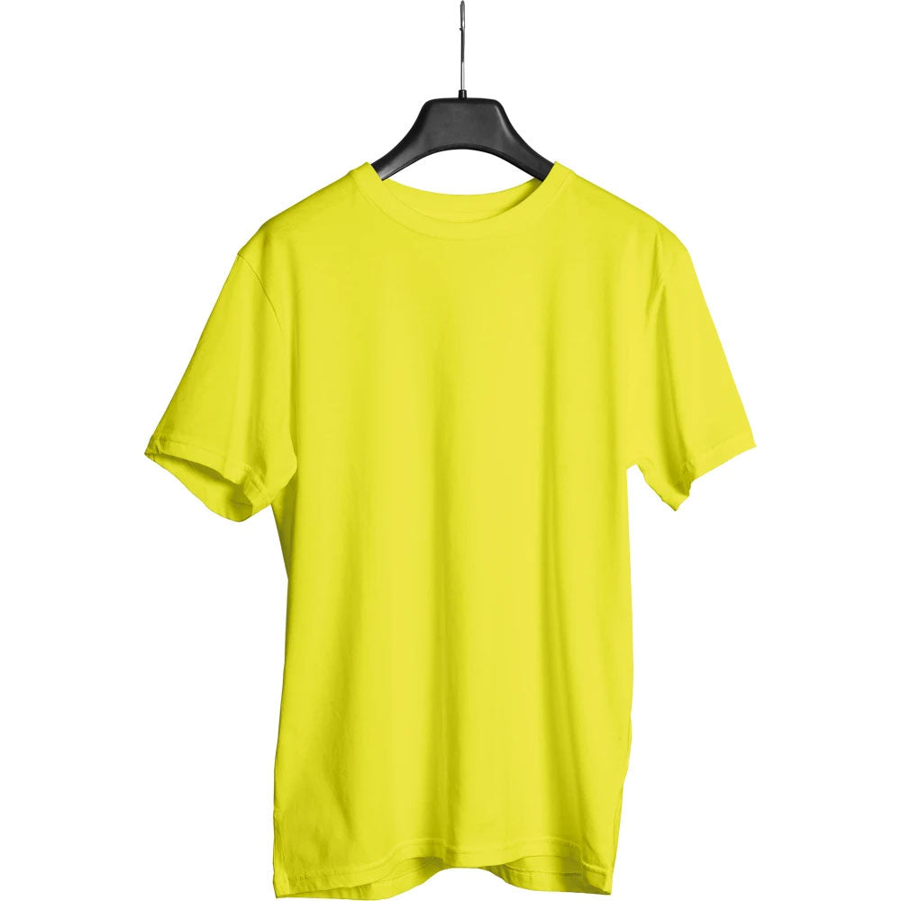 5200-13 Bisiklet Yaka Tişört - Sarı